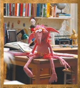 Labyrinth Firey Plush Goblin Ooak David Bowie. Jim Henson. 30cm