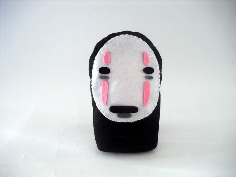 Spirited Away No-Face Felt Ooak. Ghibli. 15 cm