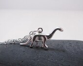 Dinosaur Necklace Brontosaurus Jewelry RAWR
