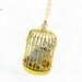 Snowy Owl In Birdcage Necklace