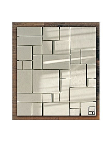 MSTRF / 24 x 32 MUND Series Oak Wall Art with White Lacquer Finish