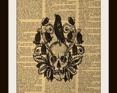 Art Print Lenore 8x10 Dictionary Gold Gilded Vintage Page
