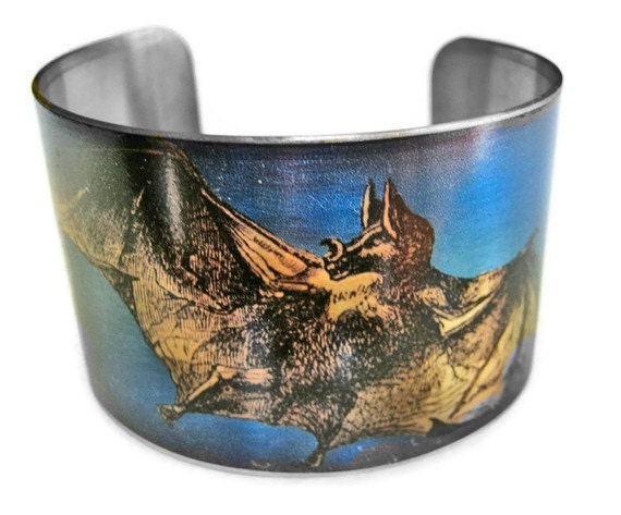 Bat stainless steel cuff bracelet Free Shipping to USA