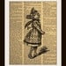 Art Print CARDINAL GIRL 8x10 Dictionary Gold Gilded Vintage Page Free  Shipping