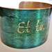 Julius Caesar "Et tu, Brute" cuff bracelet Vintage style brass
