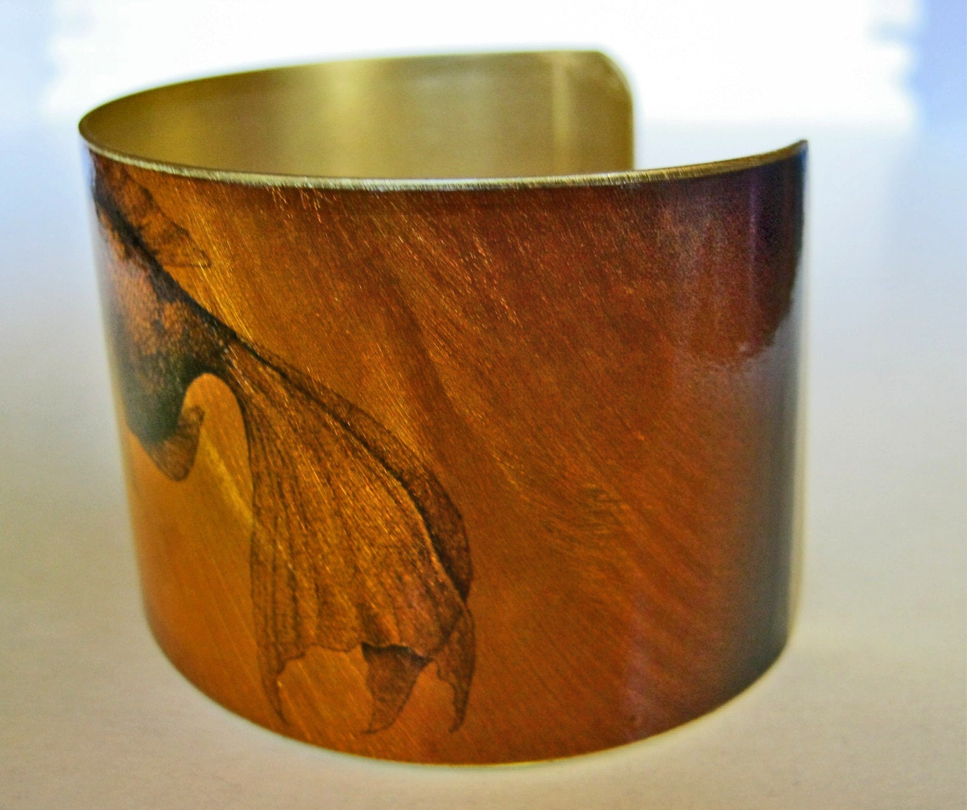 Goldfish cuff bracelet (As seen in Minnesota Monthly magazine) brass or stainless steel