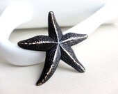Starfish Pendant Brass Chocolate Brown Patina