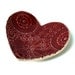 Ruby red heart plate in cream stoneware ceramic pottery Vintage lace texture Candle holder Ring dish Soap dish Love heart Wedding gift ideas