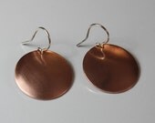 Copper Disc Earrings