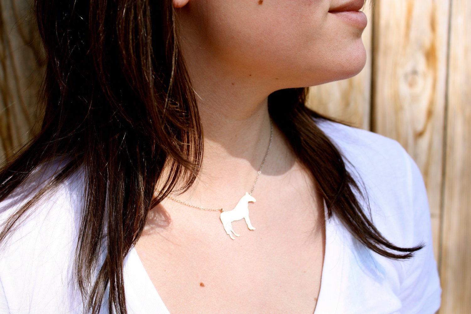 Custom Animal Silhouette Necklace- Sterling silver