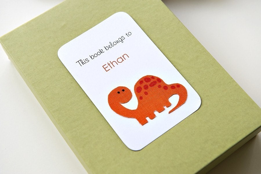 Personalized Dinosaur Bookplates