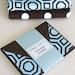 Aqua Octagons Fabric Note Cards - Set of 8