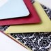 Set of 8 FABRIC Flat Note Cards - Damask
