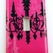 Light Switch Cover Wall Decor  Light Switch Plate Switchplate in  Pink Chandelier (601S)