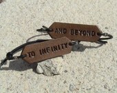 His & Hers - To Infinity... and beyond - set of two - adjustable signet wristbands