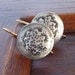 Silver and goldfilled dangle earrings Wild West style silver disks earrings