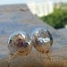 Big silver studs earring, Eco friendly earrings, Chunky Smarty silver earrings