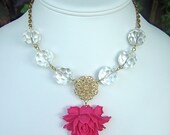 Juliette Drama Rose and Crystals Necklace