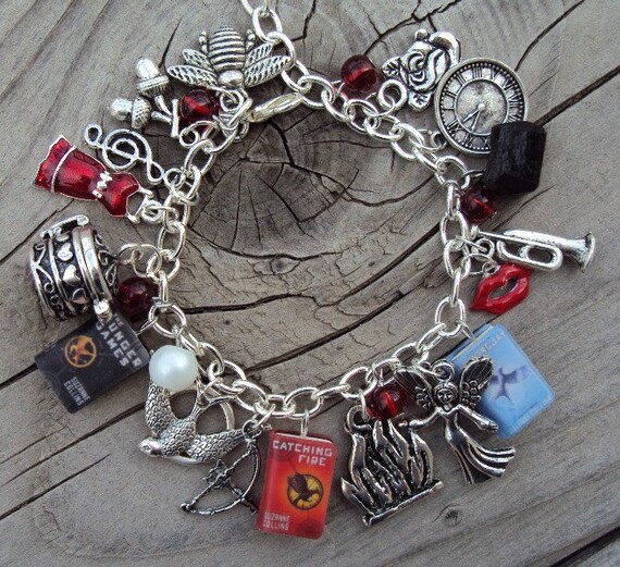 ADULT SIZE HungerGames Books Fringe Charm Bracelet