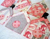 Birdhouse Tags, Paris Chic Tags, Bird House Tags, Pink and Gray Tags, Pink and Black Tags, housewarming tags, florals text polka dots