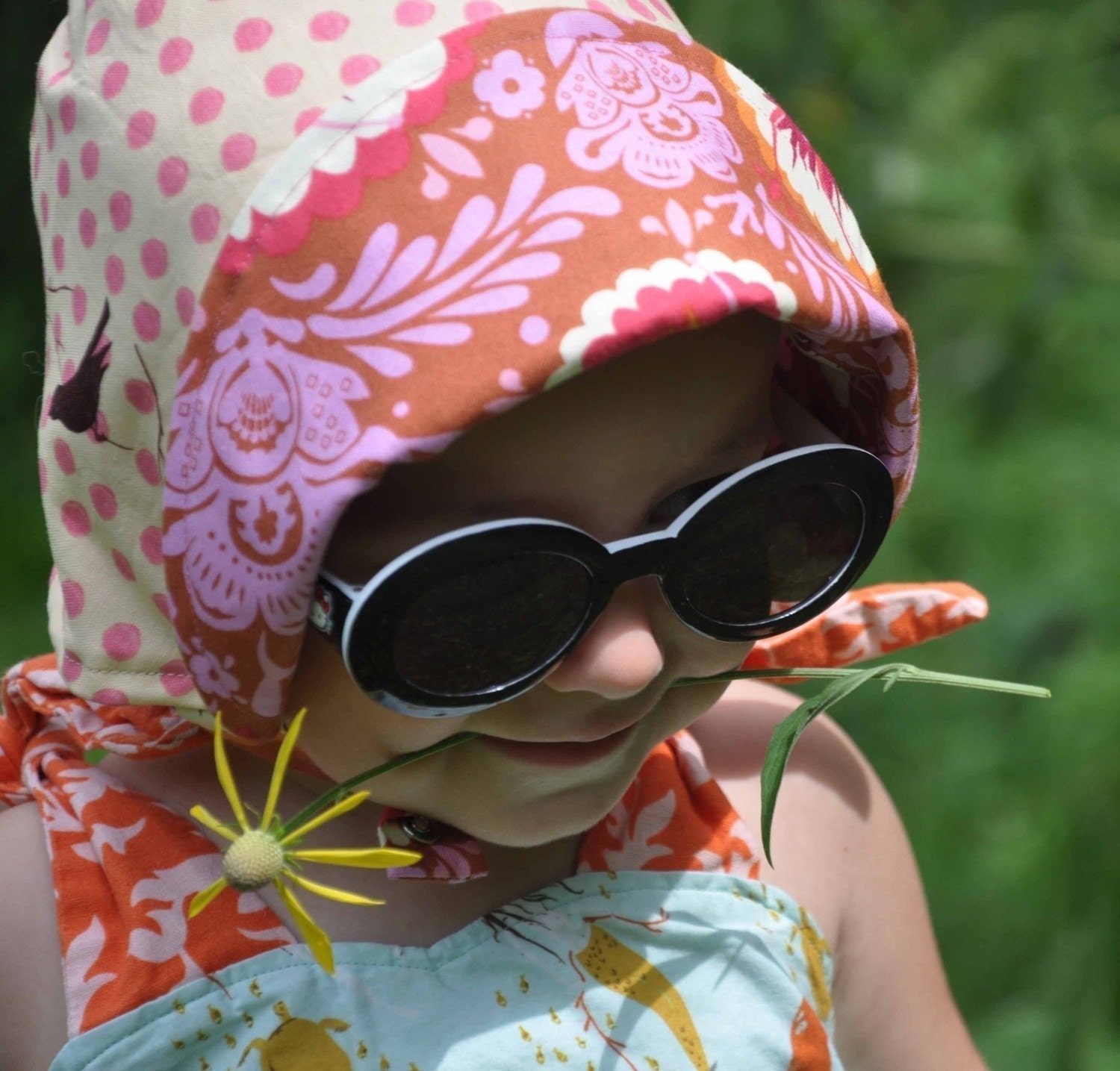 UB2  GINGER HOT a scrumptious and spicy new summer hat by The Urban Baby Bonnet-- size small