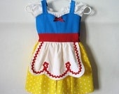 SNOW WHITE dress princess fairy tale dress  for girls tea party costume
