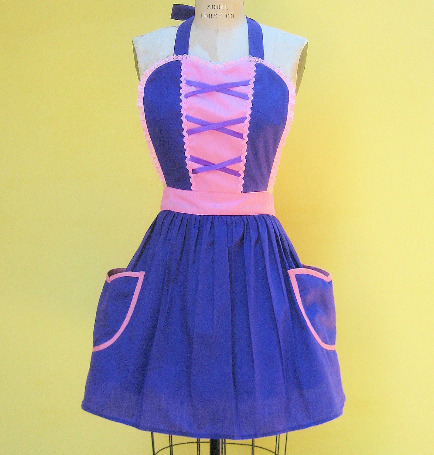 Retro apron RAPUNZEL apron great party hostess gift womens full apron that is vintage inspired