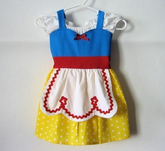 SNOW WHITE dress princess fairy tale dress  for girls tea party costume