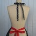 Retro apron LUCY ..red with black polka dot apron sexy hostess gift is vintage inspired flirty womens full apron