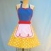 SNOW WHITE inspired retro APRON womens full costume aprons