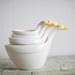 Vintage White Plastic Stacking Duck Measuring Cups