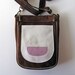 SALE - Small Mod Bag - Chocolate Suede, Ivory Leather and Mauve Suede - Eco-Friendly