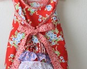Red Hamptons Ruffle Wrap Dress--5 Ruffles  SIZE 2T ONLY July 4th Independence Day