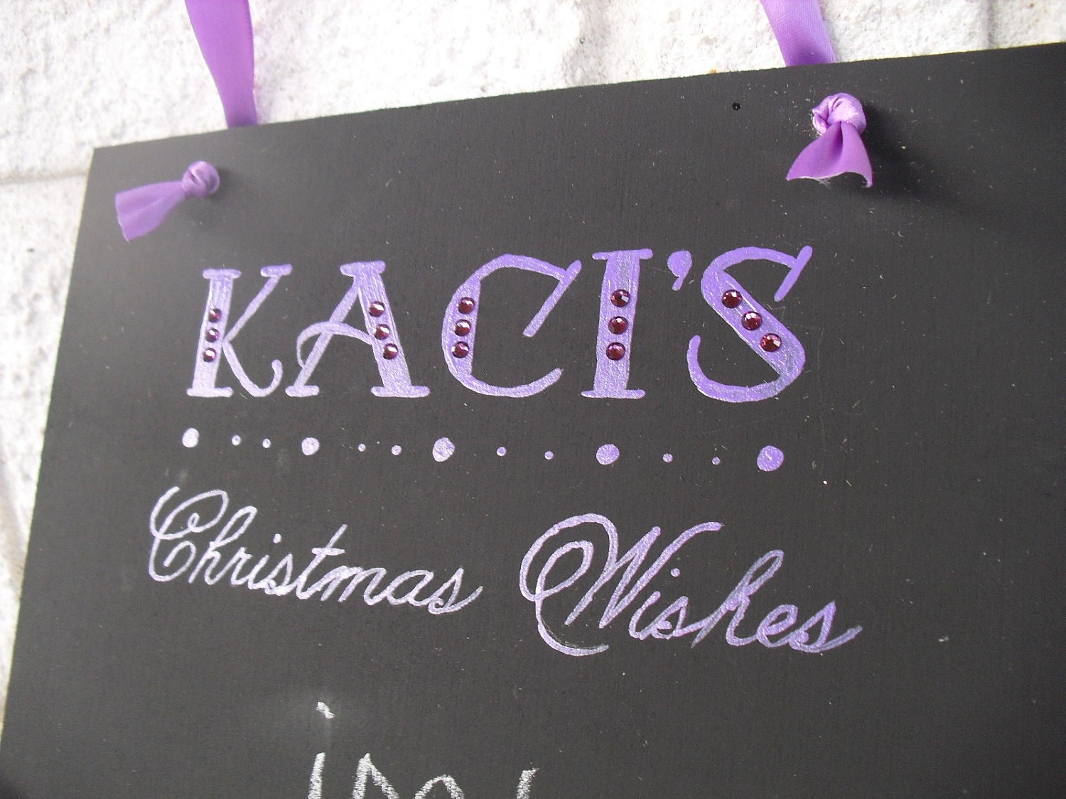 Personalized Christmas Wish List Chalkboard (You Choose Color) - Item 1235