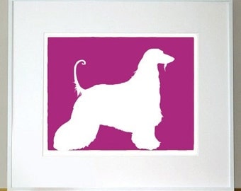 Mod Afghan Hound Print - 8x10