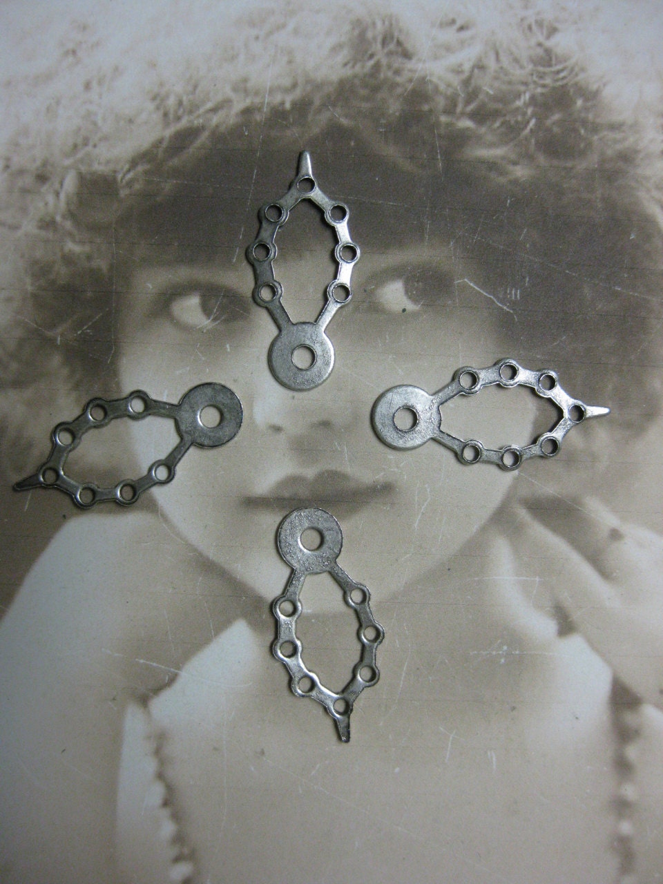Steampunk Silver Ox PLated Very Neat Watch Hands 1057SOX  x4