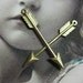 Raw Brass Small Arrow Pendants 2036RAW x2