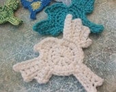 CROCHET PATTERN - Dove in Flight - Tiny Crocheted Dove Ornament or Applique - PDF pattern with permission to sell