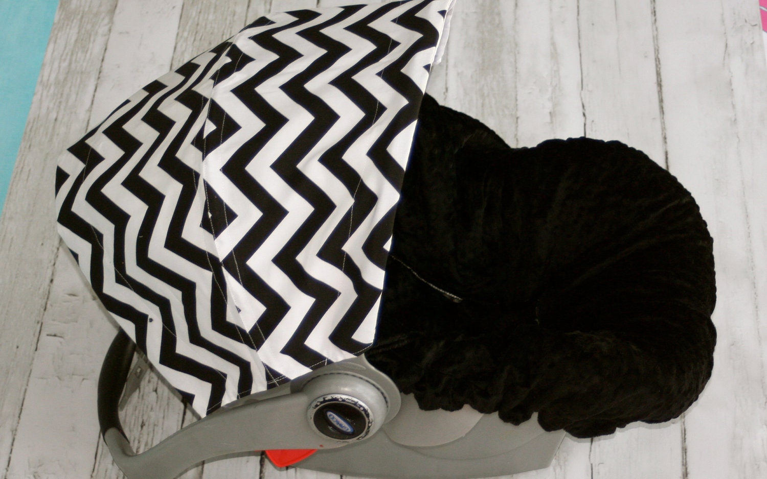 Infant Car Seat Cover Baby Car Seat Cover in Black by ChubbyBaby