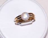 14K gold filled stacking moonstone rings - moonstone stackable ring- October stacking gemstone ring - stacking rings- Gemstone