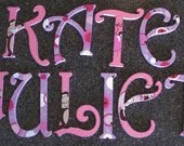 Bobby Jack Monkey Bubble Gum Hand Painted Wood Wall Letters Wall Art Childrens Room