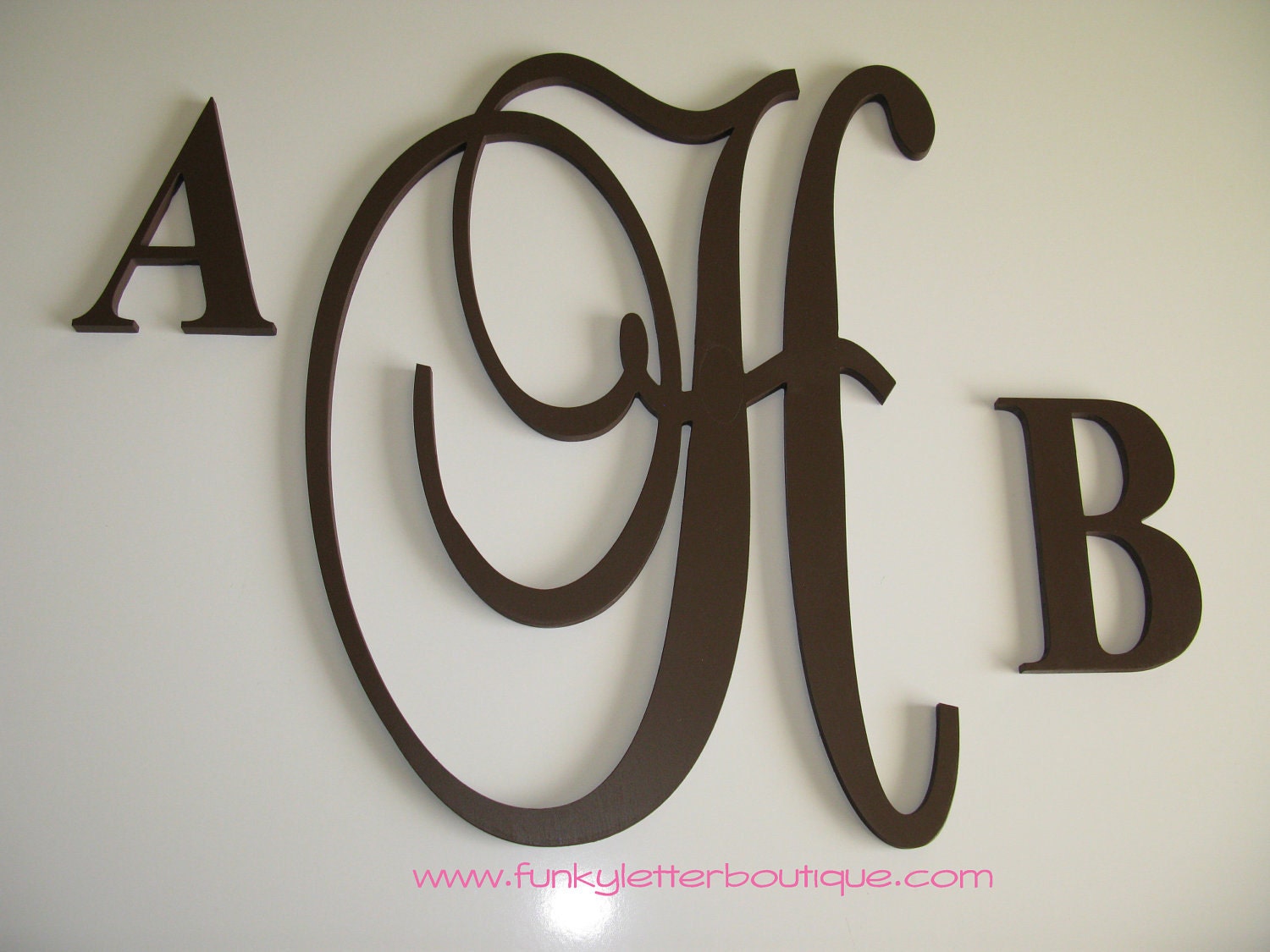SALE Custom Fancy Monogram Wooden Letters Home Decor Children's Nursery