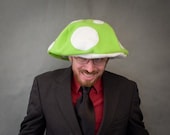 Mushroom Cap Floppy Hat Green Fleece
