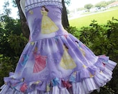 Princess Dress Purple Glitter Fabric 2 3 4 5 6 Custom Order Disney Boutique