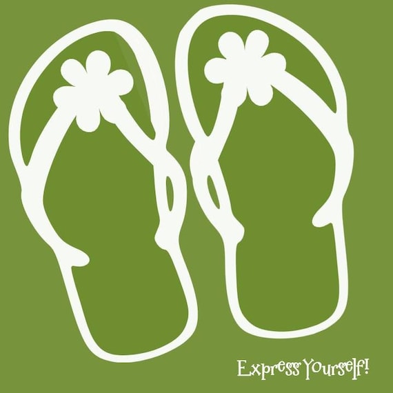 Vinyl Flip Flop Car Window Decal Sticker by expressyourselfvinyl