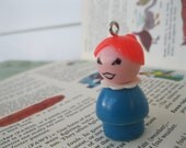 Vintage Fisher Price necklace- redhead