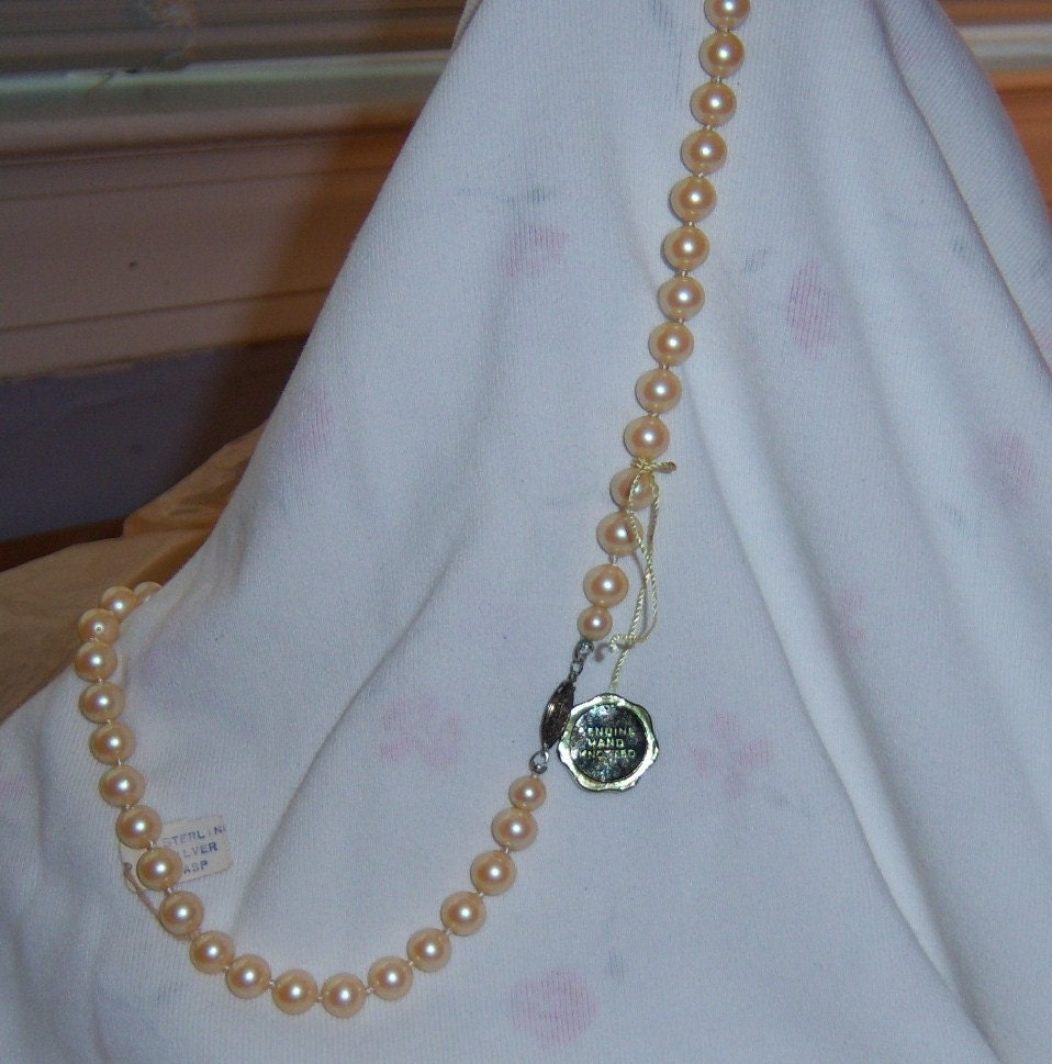 New Old Prestige Pearl Necklace Sterling Clasp