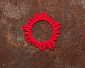 Binary II Bracelet // Red // Laser cut felt