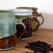 Vintage Roycroft Pottery Stoneware Mugs Set of 3