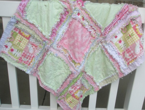 PATTERN, Rag Quilt, Twin Size Blanket Bedding, Sewing Instructions, Instant Download
